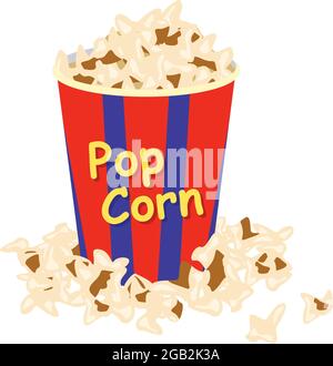 Popcorn-Schachtel mit Streifenmuster Stock Vektor