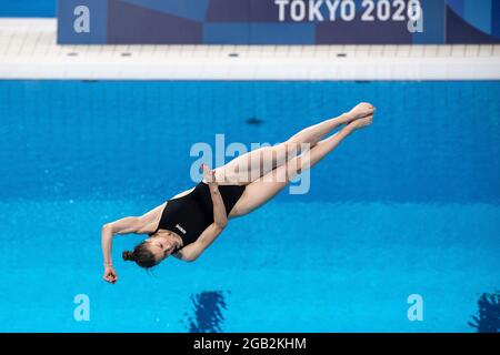 Tokio, Japan. August 2021. Michelle HEIMBERG (SUI) in Aktion; 11. Platz; Tauchen/Frauen am 08/01/2021; Olympische Sommerspiele 2020, ab 23.07. - 08.2021 in Tokio/Japan. Kredit: dpa/Alamy Live Nachrichten Stockfoto