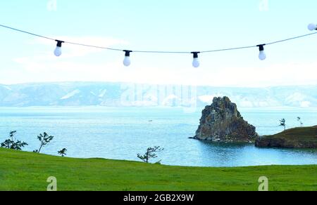 Heiliger Platz unter den Schamanen Shamanka. Baikalsee, Olchon Stockfoto