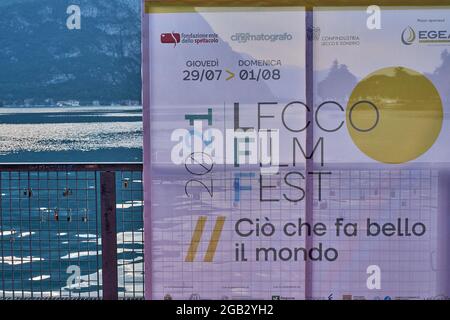 LECCO CITY - ITALIEN - 31. Juli 2021: Logo des Lecco Film Fest 2021 Stockfoto