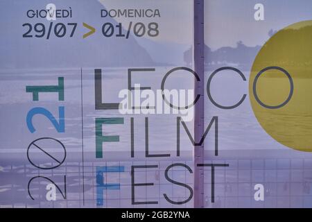 LECCO CITY - ITALIEN - 31. Juli 2021: Logo des Lecco Film Fest 2021 Stockfoto