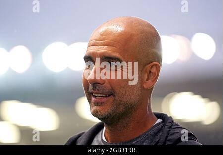 Aktenfoto vom 27-07-2021 von Manchester City Manager Pep Guardiola. Ausgabedatum: Montag, 2. August 2021. Stockfoto