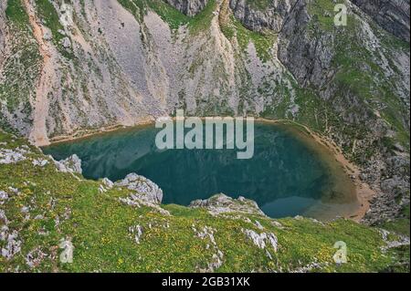 Erstaunliche Felsen der Dolomiten in Italien Stockfoto