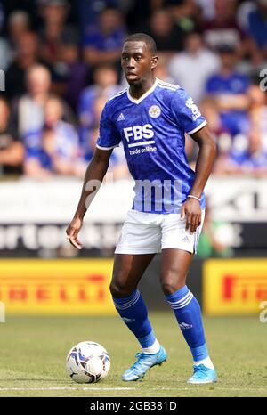 Boubakary Soumare von Leicester City während des Vorsaison-Freundschaftsspiel im Pirelli Stadium, Burton-upon-Trent. Bilddatum: Samstag, 24. Juli 2021. Stockfoto