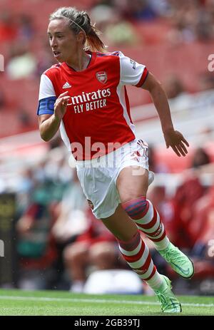 London, England, 1. August 2021. Jordan Nobbs von Arsenal während des Vorsaison-Freundschaftsspiel im Emirates Stadium, London. Bildnachweis sollte lauten: Paul Terry / Sportimage Kredit: Sportimage/Alamy Live News Stockfoto