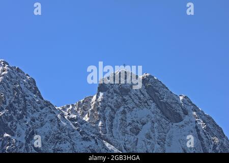 Blick auf den polnischen Gipfel von Giewont in der Tatra Stockfoto