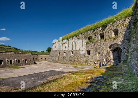 Kasematten, Artillerieaufstellungen, Festungen am Bergfried, Festung in Klodzko, Niederschlesien, Polen Stockfoto