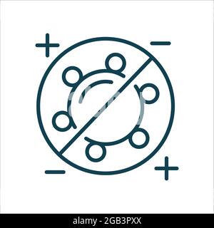 Symbol für die Impfungs- und Impflinie. Symbol isoliert Stock Vektor