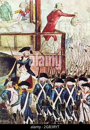 LUDWIG XVI. Von Frankreich (1754-1793) seine Hinrichtung am 21. Januar 1793 Stockfoto