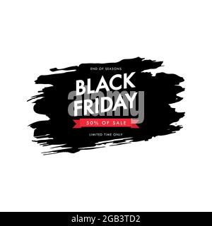 Modernes Bannerdesign. Inschrift Black Friday auf Farbe Textur Hintergrund. Vektorgrafik Stock Vektor