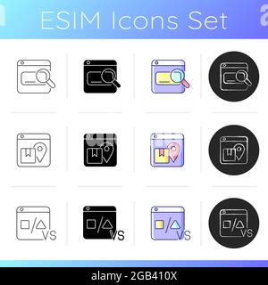 Mit den eingestellten Inhaltssymbolen das Publikum ansprechen Stock Vektor