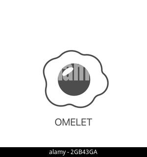 Einfaches Vektorsymbol für Omelette. Spiegelei, Rührei Stock Vektor