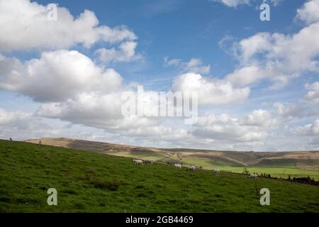 Shining Tor und das Cat and Fiddle Inn Macclesfield, die Grafschaft von England Stockfoto