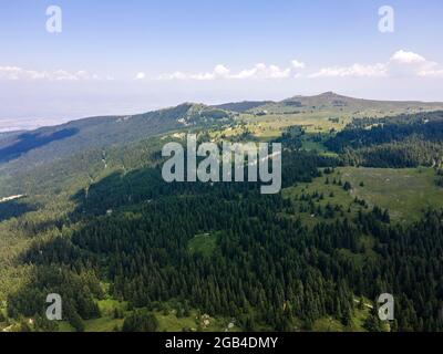 Luftaufnahme des Konyarnika-Gebietes am Vitosha-Berg, Region Sofia City, Bulgarien Stockfoto