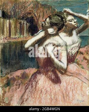 Edgar Degas, zwei Tänzer, Zeichnung, vor 1917 Stockfoto