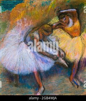 Edgar Degas, zwei Tänzer, Pastellzeichnung, um 1898 Stockfoto