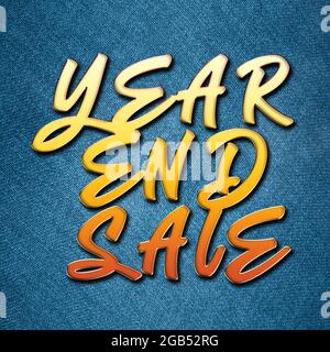 Ein Plakat, auf dem der Jahresabschluss jedes Jahr im Dezember zu sehen ist Stockfoto