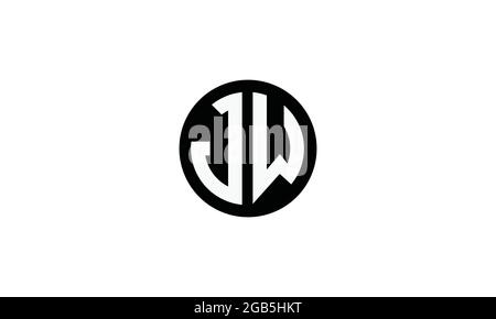 JW und WJ J oder W – Vektorlogo-Vorlage für Kurzbuchstaben für Unternehmen Stock Vektor