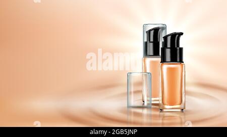 Gesichtspflege Creme Kosmetische Kopie Raum Vektor Stock Vektor