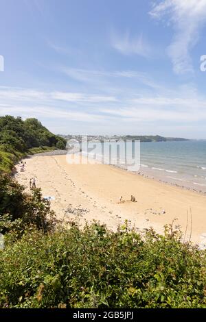 Anglesey Beach; Benlech Beach, an der Küste von Anglesey neben Red Wharf Bay, Anglesey Wales, Großbritannien Stockfoto