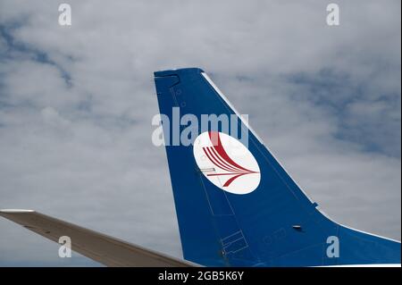 Minsk, Weißrussland - 5. Juni 2021: Belarussische Luftfahrt. Stockfoto