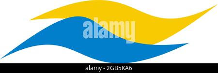 Ukraine Flagge Symbol Logo Design Vektor Vorlage Stock Vektor