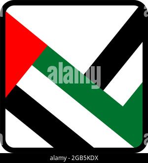 Vereinigte Arabische Emirate VAE Flag Symbol Logo Design Vektor Vorlage Stock Vektor