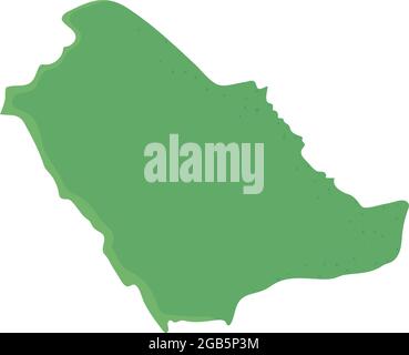 Silhouette Karte saudi-arabien Stock Vektor