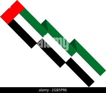 Vereinigte Arabische Emirate VAE Flag Symbol Logo Design Vektor Vorlage Stock Vektor