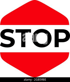 Stop-Zeichen-Logo-Design-Vektor-Vorlage Stock Vektor