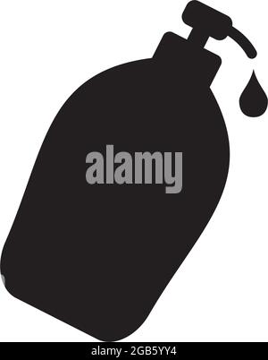 Vektorvorlage für das Logo des Händedesinfektionsmittels Stock Vektor