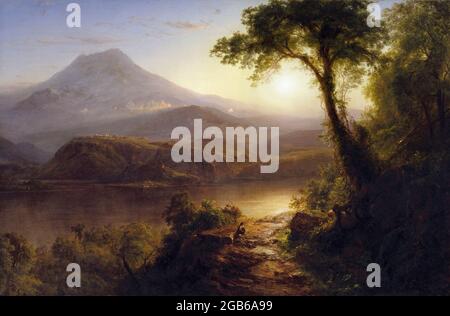 Tropische Landschaft von Frederic Edwin Church (1826-1900), Öl auf Leinwand, 1873. Stockfoto