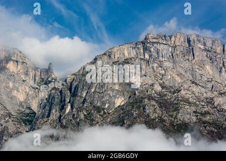 The Pale di San Lucano in Taibon Agordino, Venetien, Italien Stockfoto