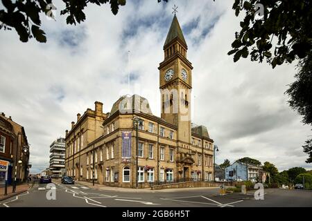 Im italienischen Stil Chorley Town Hall Market Street Chorley Lancashire von den Architekten John Ladds und William Henry Powell Stockfoto