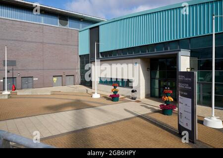 National Squash Center Teil der Manchester Regional Arena im Etihad Stadium Sports City Complex Stockfoto