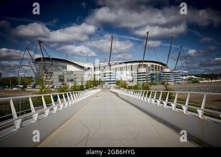 South Stand Etihad Stadium Sport City Complex Stockfoto