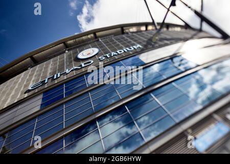 South Stand Etihad Stadium Sport City Complex Stockfoto