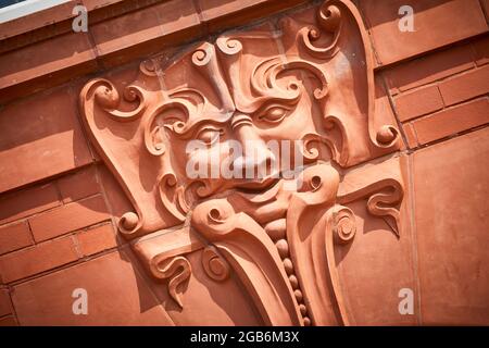 Gebäude des Gemeinderats und der Bibliothek von Westhoughton Market Street GTR Manchester Stockfoto