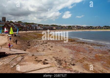 Die Küste der historischen Stadt North Berwick, East Lothian, Schottland, Großbritannien Stockfoto
