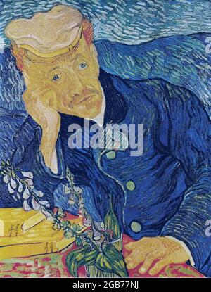 Titel: Dr. Paul Gachet Ersteller: Vincent van Gogh Datum: 1890 Medium: Öl auf Leinwand Maße: 68 x 57 cm Ort: Musée d'Orsay, Paris Stockfoto