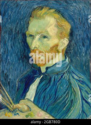 Titel: Selbstporträt Ersteller: Vincent van Gogh Datum: 1889 Medium: Öl auf Leinwand Maße: 57.79 × 44.5 cm Ort: National Gallery of Art, Washington Stockfoto