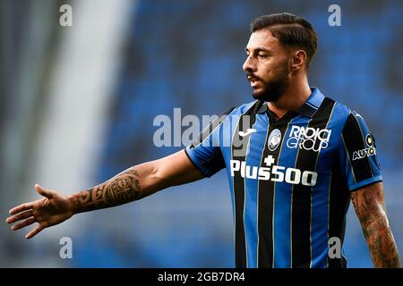 Bergamo, Italien. 31. Juli 2021. Giuseppe Pezzella von Atalanta BC zeigt sich während des Freundschaftsspiel zwischen Atalanta BC und Pordenone Calcio vor der Saison. Atalanta BC gewann 2-1 gegen Pordenone Calcio. Kredit: Nicolò Campo/Alamy Live Nachrichten Stockfoto