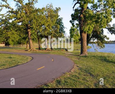 Lake Overholser und Stinchcomb Wildlife Refuge, Oklahoma City, OK. Stockfoto