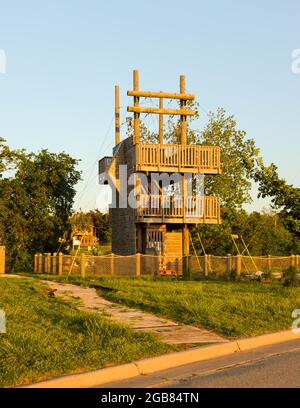 Lake Overholser und Stinchcomb Wildlife Refuge, Oklahoma City, OK. Stockfoto