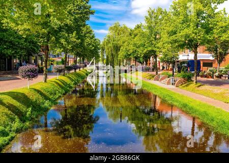 Papenburg, kleines Venedig des Nordens - Papenburg, Klein-Venedig des Nordens Stockfoto