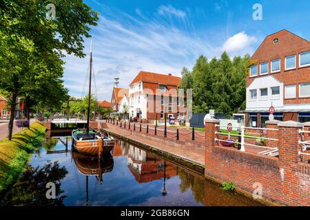 Papenburg, kleines Venedig des Nordens - Papenburg, Klein-Venedig des Nordens Stockfoto