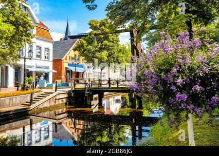 Papenburg, kleines Venedig des Nordens - Papenburg, Klein-Venedig des Nordens Stockfoto