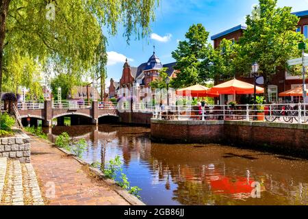 Papenburg, kleines Venedig des Nordens - Papenburg, Klein-Venedig des Nordens Stockfoto