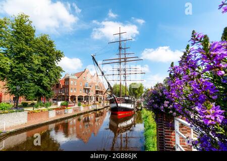 Papenburg, kleines Venedig des Nordens - Papenburg, Klein-Venedig des Nordens Stockfoto