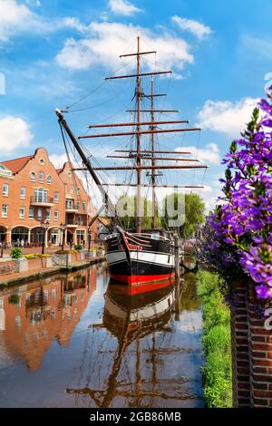 Papenburg, kleines Venedig des Nordens - Papenburg, Klein-Venedig des Nordens Stockfoto